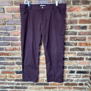 Calvin Klein Burgundy Maroon Red Flat Front Chino Pants Men's Size 38x30